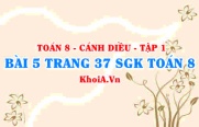 Bài 5 trang 37 SGK Toán 8 tập 1 Cánh Diều